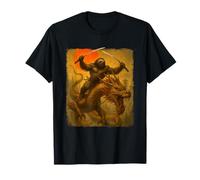 Sloth Ninja Riding Dragon Japanese Samurai Fighting Ukiyo-e T-Shirt