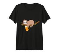 Sloth on a Tree Sleeping Beer Sloth Premium T-Shirt