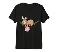 Sloth on a Tree Sleeping Easter Sloth Premium T-Shirt