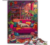 Sloth on The Sofa 1000 Pieces Jigsaw Puzzle for Adults& Teens, Educational Games Home Decoration Deal As Gifts for The Whole Family (50x75cm)