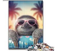 Sloth on Vacation Jigsaw Puzzles for Adults 2000 Piece Puzzle, Educational Games Home Decoration Suitable for Desktop Decoration (70x100cm)