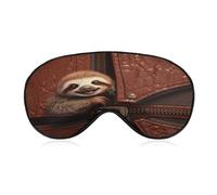 Sloth on Zipper Eye Cover Breathable Comfortable Eyeshade Soft Skin Friendly Sleep Mask Party Night Blindfold with Fashion Adjustable Eye Mask for Night Sleeping Travel Nap