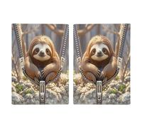 Sloth on Zipper Passport Holder Personalized Passport Wallet for Women Men Travel Document Organizer Holder