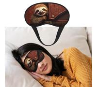 Sloth on Zipper Sleep Mask for Women Men Blackout Eye Masks for Sleeping Blindfold Sleep Mask Side Sleeper Eye Cover for Meditation Light Blocking Travel Essentials