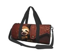 Sloth On Zipper Travel Duffel Bag Sports Gym Bag, Lightweight Overnight Weekender Bag With Shoes Compartment Yoga Gym Sports Bag For Men Women