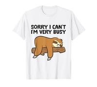 Sloth Pajama Sorry I Can't I'm Very Busy T-Shirt