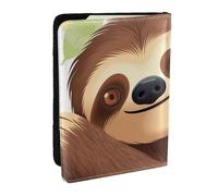 Sloth Passport Holder for Travel,RFID Passport Cover Wallet PU Leather Passport Card Holder Case Cute Passport Protector for Women Men