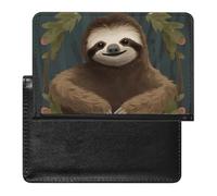 Sloth Passport Holder Passport Cover Protector Essentials with Credit Card Slots for Women Men