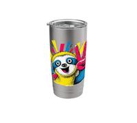 Sloth Peace Graffiti Pop Character Graphic Art Sign Gesture Stainless Steel Insulated Tumbler