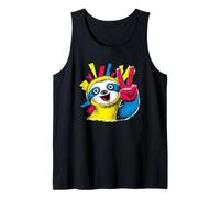 Sloth Peace Graffiti Pop Character Graphic Art Sign Gesture Tank Top