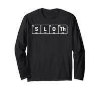 Sloth Periodic Table Elements Chemistry Science Long Sleeve T-Shirt