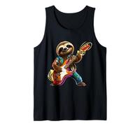 Sloth Playing Electric Guitar Funny Music Lover Tank Top