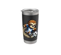 Sloth Playing Soccer Goal Scorer Kicking Ball Stainless Steel Insulated Tumbler