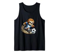 Sloth Playing Soccer Goal Scorer Kicking Ball Tank Top