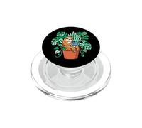Sloth Pot Monstera Houseplant Botanical Plant Parent Art PopSockets PopGrip for MagSafe