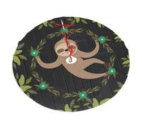 Sloth Printing Fashion Christmas Tree Skirt Xmas Trees Ornaments For Decorations Holiday Party Indoor Outdoor
