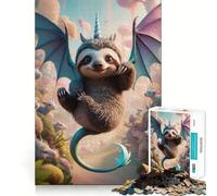 Sloth Pup Dragon Unicorn Hybrid 1000 Pieces Jigsaw Puzzles for Adults Think Smart Toy Quiet Fun Accurate Cut 50x75cm
