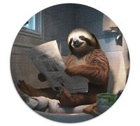 Sloth Reading Newspaper Jigsaw Puzzle 1000 Pieces Impossible Jigsaw Puzzles for Adults for Teenagers, Family Interactive Game, Challenge Gift 1000pcs (67.5x67.5cm)