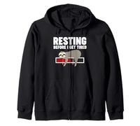 Sloth Resting Before I Get Tired Zip Hoodie
