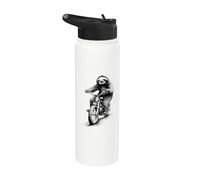 Sloth Riding Bicycle Biker Sloth Ride Slow Stainless Steel Insulated Water Bottle