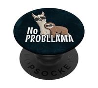 Sloth Riding Hipster Llama | Sunglasses No ProbLLama PopSockets Adhesive PopGrip