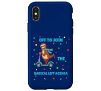 Sloth Riding Scooter Off To Join The Radical Left Agenda Case for iPhone X/XS