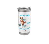 Sloth Riding Scooter Off to Join The Radical Left Agenda Stainless Steel Insulated Tumbler