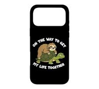Sloth Riding Turtle On The Way To Get My Life Together Lazy Case for iPhone 17 Pro Max