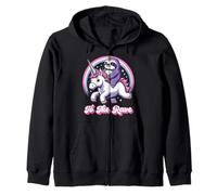 Sloth Riding Unicorn Funny To The Rave Zip Hoodie