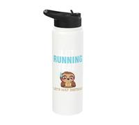 Sloth Running Team Let's Nap Instead T-Shirt Stainless Steel Insulated Water Bottle