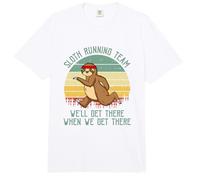 Sloth Running Team We'll Get There Jogger Cardio Sports Comfort Colors Adult Heavyweight T-Shirt