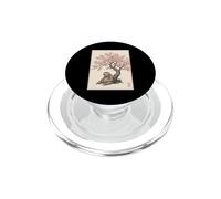 Sloth Sakura Cherry Blossom Japanese Art Graphic PopSockets PopGrip for MagSafe