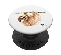 Sloth says Chill PopSockets Adhesive PopGrip
