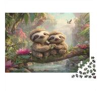 Sloth Sits on An Ancient Tree Branch1000 Piece Impossible for Adults Games Gifts Kids Challenge Jigsaw