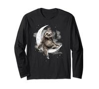 Sloth Sitting on the Moon Long Sleeve T-Shirt