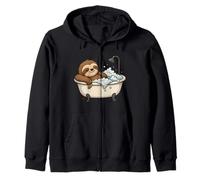 Sloth Sleeping Bathtub Zip Hoodie