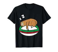 Sloth Sleeping On Rugby Ball T-Shirt