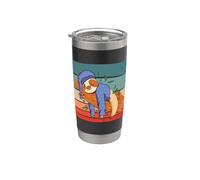 Sloth Sleepy Pajamas Nightcap Tree Branch Snoozing Relaxed Stainless Steel Insulated Tumbler