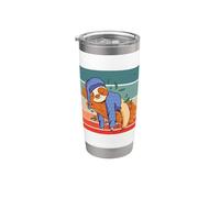Sloth Sleepy Pajamas Nightcap Tree Branch Snoozing Relaxed Stainless Steel Insulated Tumbler