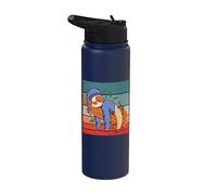 Sloth Sleepy Pajamas Nightcap Tree Branch Snoozing Relaxed Stainless Steel Insulated Water Bottle