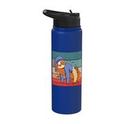 Sloth Sleepy Pajamas Nightcap Tree Branch Snoozing Relaxed Stainless Steel Insulated Water Bottle