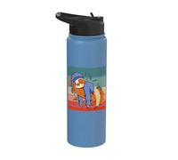 Sloth Sleepy Pajamas Nightcap Tree Branch Snoozing Relaxed Stainless Steel Insulated Water Bottle