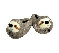Sloth Slippers Soft Comfy Novelty Fuzzy Plush Comfy 3D Slippers Winter Warm Cozy Slip On Animal Comfortable Non Slip Slipper for Women & Men Teenager Kids Gifts (Coffee, One Size)