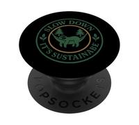 Sloth Slow Life Sloth Yoga Ethical Living Anti-Hustle PopSockets Adhesive PopGrip
