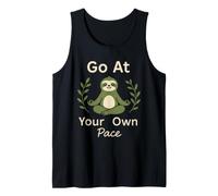 Sloth Slow Life Sloth Yoga Ethical Living Anti-Hustle Tank Top