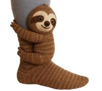 Sloth Socks for Women Cozy Animal Crew Socks Funny Warm & Soft Long Socks for Christmas Stocking Stuffers Cute Fall and Winter Gifts