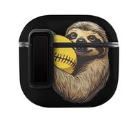 Sloth Softball Love Case Compatible with AirPods 4 Hard Earphone Case Protective Cover