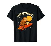 Sloth Space Rocket Graphic Funny Astronaut Animal Apparel T-Shirt