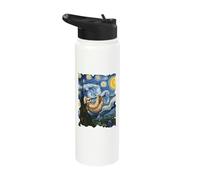 Sloth Starry Night - Funny Van Gogh Painting Sloth Stainless Steel Insulated Water Bottle