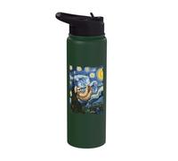 Sloth Starry Night - Funny Van Gogh Painting Sloth Stainless Steel Insulated Water Bottle